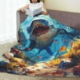 thumbnail image 6 of Bingfone Colorful Underwater Shark Print Flannel Fleece Blanket Throw Blanket for Bed,Sofa,Couch,Travel,Camping(40"x30" ), 6 of 8
