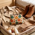 thumbnail image 6 of OCCOA Fall Zipper Makeup Bag with Pumpkin Maple Print Large Capacity Portable Toiletry Pouch for Travel Office Daily Storage, D, 6 of 6