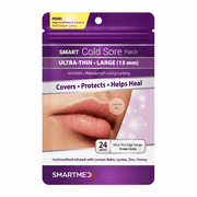 SmartMed Large Ultra Thin Cold Sore Treatment Patch with Lemon Balm - 24 Count