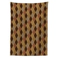 thumbnail image 3 of Ambesonne Brown Tablecloth Rectangular Table Cover, Classic Lozenge Pattern, 60"x84", Pale Brown Cinnamon, 3 of 4