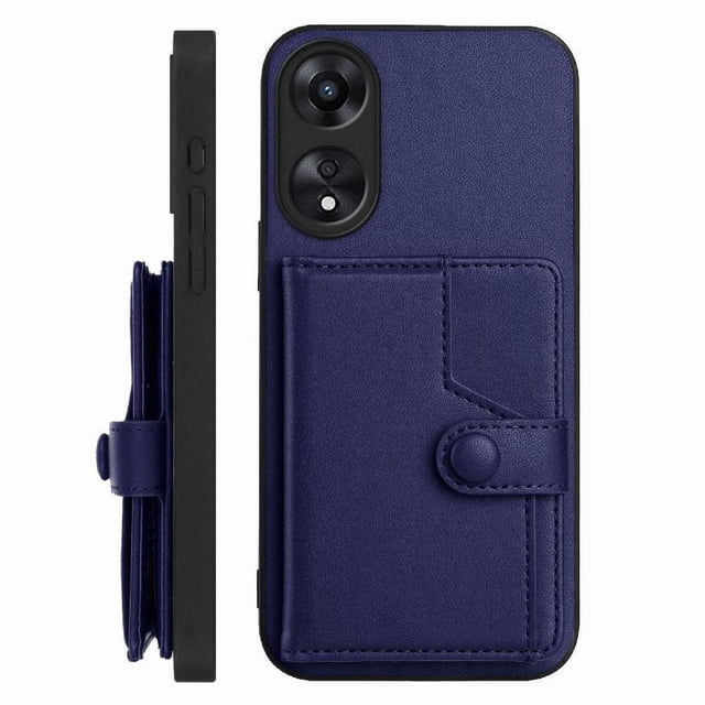 FOXDOCK Case for OPPO A79 5G RFID-Blocking Card Holder - Stylish Button Closure Design