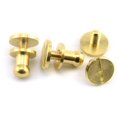 thumbnail image 4 of 8PCS Solid Brass Sam Browne Button Screw Studs Nail Round Rivets for DIY Leather Craft Belt Wallet Handbag 5x8x8mm, 4 of 5