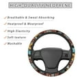 thumbnail image 2 of Renewold American Tribal Sunflower Brown 15" Car Steering Wheel Cover Universal Breathable Soft Anti-Slip Sweat Absorb Car Accessory Fit for Most Vehicles, 2 of 6