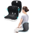 thumbnail image 1 of Silla ergonómica curble Wider (ancho estándar), paquete de 2, con soporte lumbar para corregir la postura y aliviar el dolor de espalda, para oficina, en el suelo y teletrabajo, patentada (2 unidades,, 1 of 5