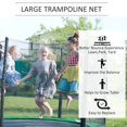 thumbnail image 3 of 12ft Round Trampoline Safety Net Replacement – Black Enclosure for Outdoor Fun & Secure Bouncing – Fits 8-Pole Trampolines – Durable PE Mesh Fence, 3 of 7
