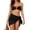 Black, variant on Women's Push-Up Three-Piece Bikini Set, Sexy Two-Piece Swimsuit with Padded Cups, Enhanced Lift Bikini Sets for Women,Yellow M