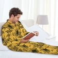 thumbnail image 5 of KLL Autumn Sunflower Sleepwear Mens Flannel Pajamas,Long Cotton Pj Set, 5 of 7