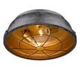 thumbnail image 2 of Golden Lighting Bartlett 2-light Flush Mount in Black Patina, 2 of 3