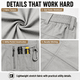 thumbnail image 3 of YAPPO Men's Work Pants, Water-Resistant Stretch Hiking Cargo Pants with 9 Pockets, 3 of 9