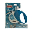 thumbnail image 2 of Correa retráctil para perro con cinta de 5 metros color azul Flexi  Flexi Hawaii mediana color azul, 2 of 2