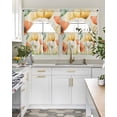 thumbnail image 4 of Retro Spring Floral Swag Kitchen Curtains Sets for Windows 24 Inch Length, Watercolor Elegant Summer Flowers Short Window Curtain Panels Swags Valances and Tiers 3 Piece Set for Cafe/Dining Room, 4 of 5
