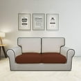 thumbnail image 2 of Cream Stretch Cushion Cover for L Shape Chaise Lounge Sofa Separate Cushion Couch Chaise Cover for Both Left/Right Sectional Couch ( Seater + Chaise), 2 of 7