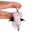 thumbnail image 3 of Stylish Black Pair Figurine Hangings Youthful Pair Ornament Hangings for Keys and Car Comfortable Keychain Pendant Red, 3 of 4