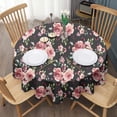 thumbnail image 3 of Pioneer Flower Floral Print Pattern Round Tablecloth 60"x60",Wrinkle Wipeable Table Cloth for Kitchen Dining Room Picnic Patio Party, 3 of 6