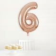 thumbnail image 3 of Unique Industries Foil Big Number 6 Shaped 34.0" Bronze Solid Print Birthday Balloon, 3 of 4