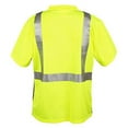 thumbnail image 2 of Cordova V451-XL Cor-Brite Type R, Class II, Lime Birdseye Mesh T-Shirt, Short Sleeves, Chest Pocket, 2-Inch Silver Reflective Tape, Black Front Panel, X-Large, 2 of 3
