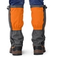 thumbnail image 4 of 1 par de polainas impermeables para deportes al aire libre, escalada, senderismo, botas, cubierta naranja, 4 of 10