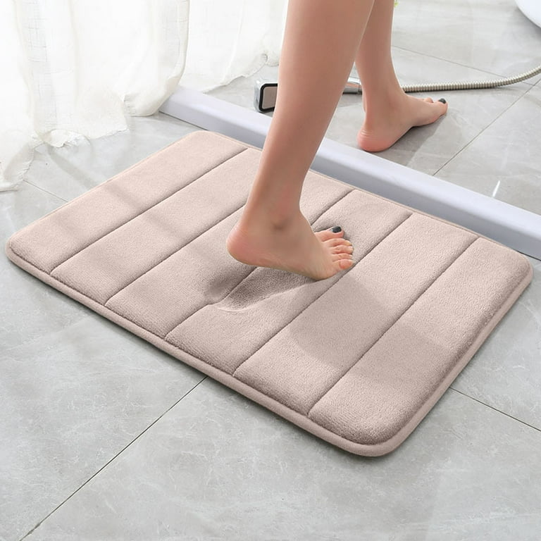 Homgreen Memory Foam Bath Mat Large Size 16 x 24inch, comfortable, soft,  super absorbent, machine washable, non-slip, thick, and easier to dry  bathroom floor carpets 