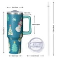 thumbnail image 2 of 40 oz Christmas Day Reindeer Tumbler with Handle and Straw, Stainless Steel Insulated Cup 40 oz, Leak Proof Holiday Mug, Gift Ideas, 2 of 4