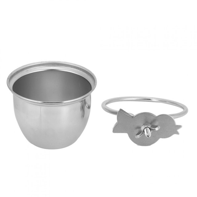 Alimentador de plato de alimentación para pájaros con taza para gallinero de agua y comida para loros de acero inoxidable con soporte de abrazadera de 8,5 cm/3,3 pulgadas