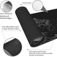 thumbnail image 3 of Japanese Sea Wave Anime Kanagawa Cool Large Gaming Mouse Pad, Black and White Keyboard Mouse Mat, Long Computer Gaming Mousepad for Home Office Work Desk Stitched Eges Non-Slip Base Mouse Pads Mat, 3 of 6