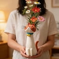 thumbnail image 3 of Quirky Cat Vase,Cat Flower Vase,Whimsical Cat Decor Small Planter,7.1 Inch Funny Kitty Planter for Desk,Shelf,Boho Home Decor,Whisker Shaped Flower Vases,Adorable Gifts for Women,Lover(C), 3 of 6