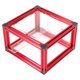 thumbnail image 3 of Chasis para PC con refrigeración líquida ITX de aleación de aluminio con diseño de marco abierto (S) rojo, 3 of 14