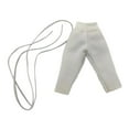 thumbnail image 4 of Pantalones deportivos para hombre, a escala 1:18, de pierna ancha y largos, con figura atlética. blanco, 4 of 7