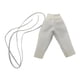 thumbnail image 4 of Pantalones de soldado masculino a escala 1/18, pantalones deportivos para figura masculina, disfraz, mini pantalón largo de pierna ancha blanco, 4 of 7