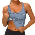 thumbnail image 4 of Lsque Cute Whale Printed Women'S Sports Bra, Compression, Moisture Wicking, High-Impact Sports Bra For Women,Supportive sports bra-X-Large, 4 of 9