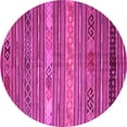 thumbnail image 1 of Ahgly Company Indoor Round Oriental Pink Traditional Area Rugs, 5' Round, 1 of 4