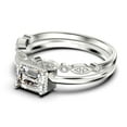 thumbnail image 4 of Minimalist 1.50 Carat Emerald Cut Diamond Moissanite Engagement Ring, Wedding Ring in 925 Sterling Silver With 18k White Gold Plating, Promise Ring, Anniversary Ring, Bridal Rings Set, 4 of 4