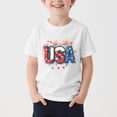 thumbnail image 2 of oelaio 250th Anniversary USA Shirt for Girls Boys American Flag Shirt Short Sleeve Patriotic Cute Tops Kids 1776-2026 Tshirt White 10-11Years, 2 of 6