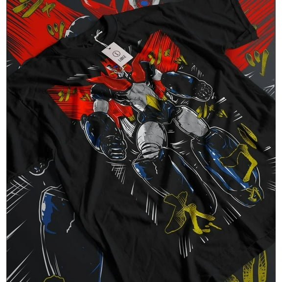 MAZINGER Z T-Shirt RARE Embroidered Logo Manga Anime Tranzor Great Super Robot