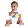thumbnail image 6 of Retro NASA Worm Logo Space Shuttle Romper Boys or Girls Infant Baby Brisco Brands 6M, 6 of 7