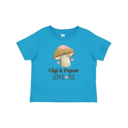 

Inktastic Gigi and Pepaw Love Me Mushroom Gift Baby Girl T-Shirt