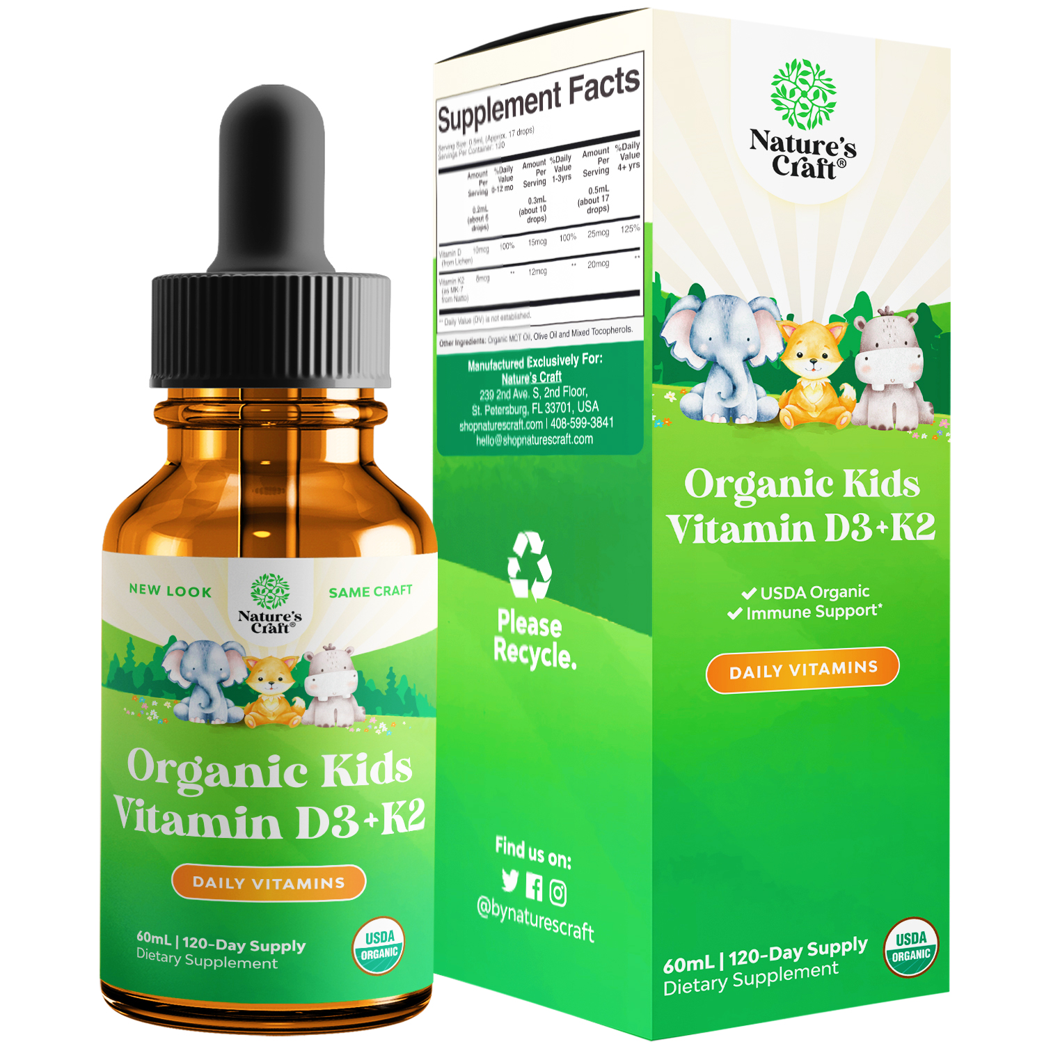 Liquid Vitamin D3 Drops for Kids Organic Vitamin D for Kids and
