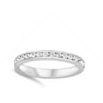 thumbnail image 4 of CHOOSE YOUR COLOR White CZ Stackable Eternity Wedding Ring 925 Sterling Silver Band Female Size 9, 4 of 4