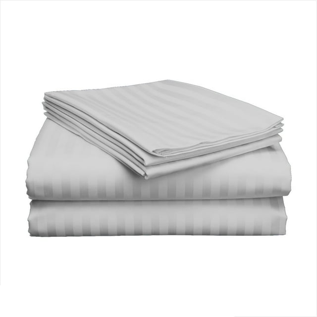 Piece Hospital Bed Sheet Set Egyptian Cotton Thread Count Soft and Comfy Size X with Deep Pocket Light Stripe
