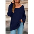 thumbnail image 4 of PRETTYGARDEN Women's Oversized Sweaters Casual Long Sleeve Scoop Neck Pullover Tops Loose Cozy Knit Fall Outfits, 4 of 9