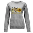 thumbnail image 4 of ZKCCNUK Women's 2022 Autumn Winter Casual Crewneck Sweatshirt Long Sleeve Loose Pullover Tops on Clearance, 4 of 4