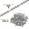 thumbnail image 3 of Uxcell 6Pack 1Meter Flower Upholstery Tacks Strips Trim Sofa Decorative Nails, Silver, 3 of 5