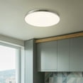 thumbnail image 2 of JONATHAN Y Astrid 21.25" 1-Light Modern Minimalist Iron Circle Integrated LED Flush Mount, Brushed Nickel, JYL7908B, 2 of 9