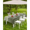 thumbnail image 4 of Outdoor Rectangle Tablecloth with Umbrella Hole and Zipper, Sage Green Ombre Water Ripple Waterproof Table Cover Farmhouse Stripes Washable Patio Tablecloths for Party Picnic, 60"x84", 4 of 6
