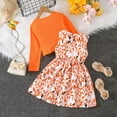 thumbnail image 5 of Girls Fashion Kids Outfits Set Stylish Toddler Dresses With Cardigan Trendy Spring Summer Fall Attire For Young Girls 2 To 8 Years Old Adorable Two Piece Sleeveless Dress, 5 of 9