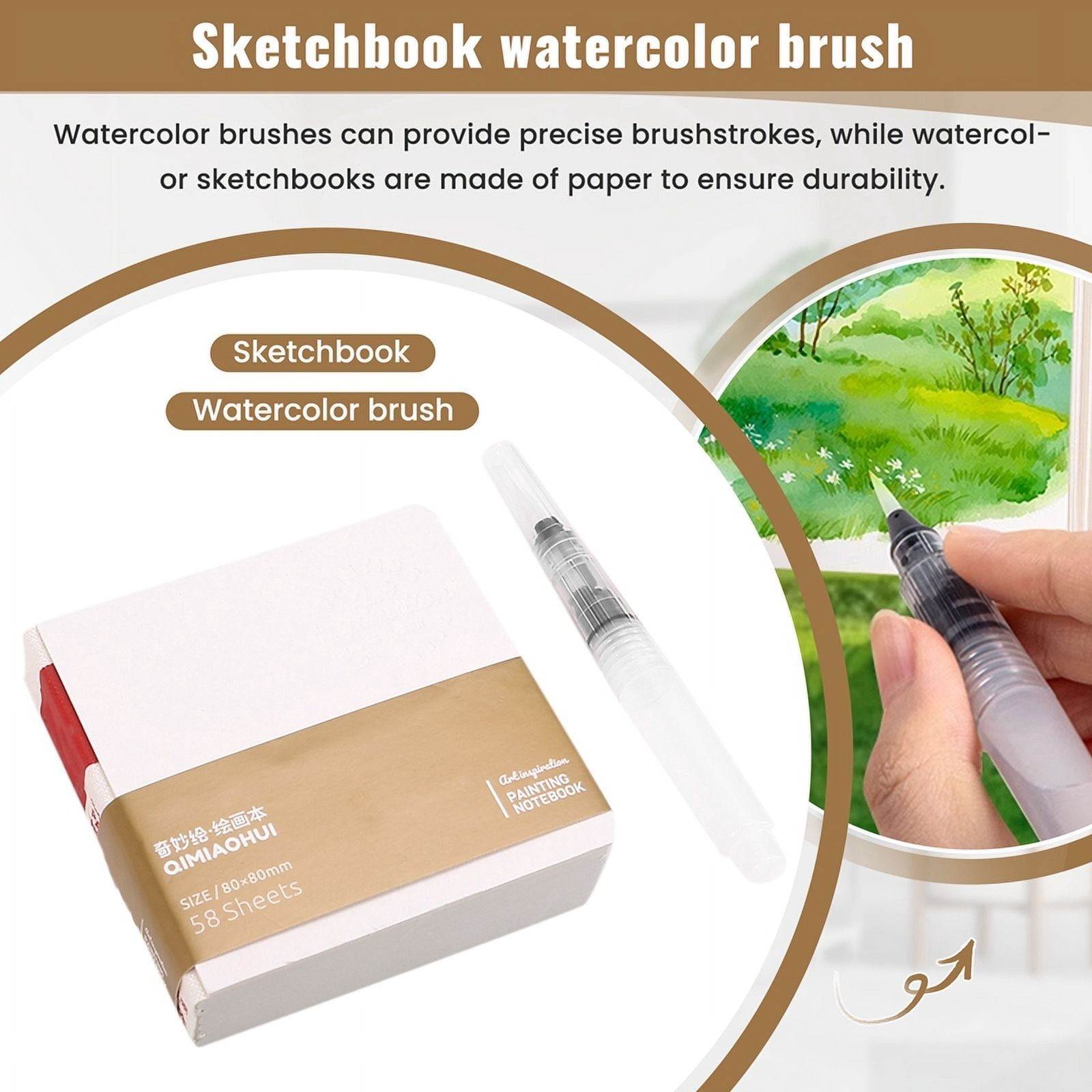 2Pcs Pocketartist Watercolor Travel Set Paint Palette Travel Kit Watercolor Walnut Palette Travel Watercolor Palette