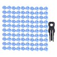 thumbnail image 2 of 100 piezas de concentrador de LAN Ethernet con puerto RJ45 azul, tapa protectora antipolvo, tapón de bloqueo con propiedad, 2 of 2