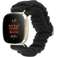 thumbnail image 3 of REQO Adjustable Scrunchies Bands Compatible with Fitbit Versa 3/Versa 4/Sense/Sense 2 Bands for Women,Stretchy Wristband Comfy Elastic Scrunchy Smart Watch Band Soft Cloth Fabric Strap, 3 of 7