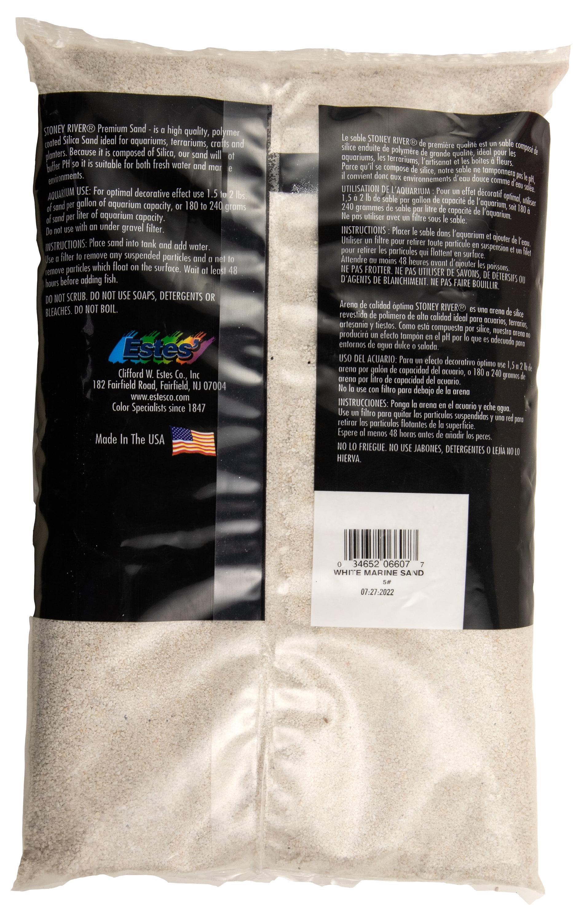 (4 pack) Stoney River White Aquatic Sand 5-Pound Bag
