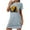 Blue1, variant on Short Sleeve Womens Nightgown Casual Halloween Cute Cat Pumpkin Printed Womens Sleepwear, Soft Plus Size Nightgowns Comfy Sleepshirts